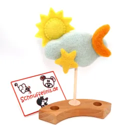 weather sun moon motif plug birthday ring felt plug-in figure