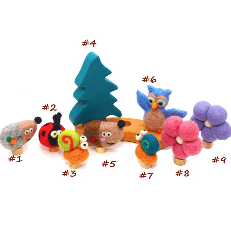 Animali della foresta Movitv Plug anello di compleanno in feltro Animali della foresta Movitv Plug anello di compleanno in feltro