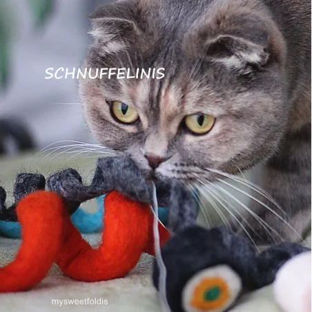 Katzen Filzsielzeug, Katzenschnur, Katzen Schnur, Spielzeug Katze fest