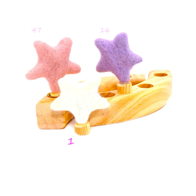 birthday ring plugs, are decorative in the annual ring, felt stars