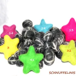 felted star ornaments, felt stars, star colorful, star wool felted