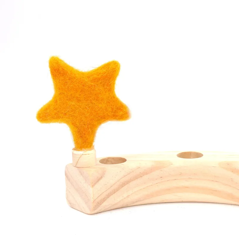 birthday ring plugs, are decorative in the annual ring, felt stars