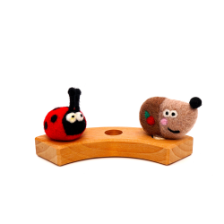 Motivstecker Herbst Tiere Käfer Igel Eule Filzstecker Jahresringe Sets