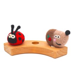 Motivstecker Herbst Tiere Käfer Igel Eule Filzstecker Jahresringe Sets