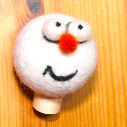 Christmas ring plugs, felt cute Christmas ideas, Birthday plug snowman