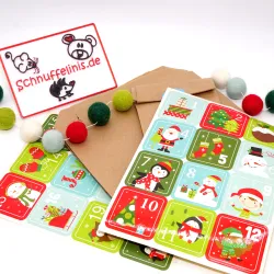 Adventskalender Füllung Motivstecker Jahresring, Geburtstagsstecker 24teilig