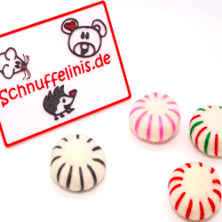 Felt candy peppermint cat toys 4cm/1.57"