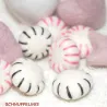 Bonbons en laine feutrée, jouets pour chats en feutre, boules à la menthe de Noël