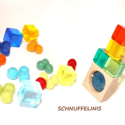 Montessori facet bricks, building blocks toddler, acrylic bricks