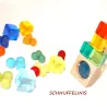 Montessori facet bricks, building blocks toddler, acrylic bricks