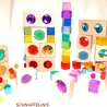 Montessori facet bricks, building blocks toddler, acrylic bricks