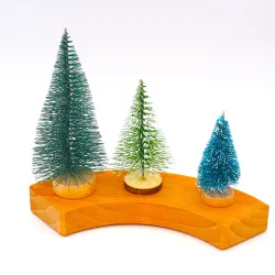 Fiches d'anniversaire Arbres en bois Sapins, Cache-pots en bois Sapins