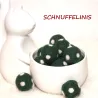 Christmas felt, handmade felt balls ornaments polka dotted