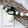 Christmas snowmen ornaments garland