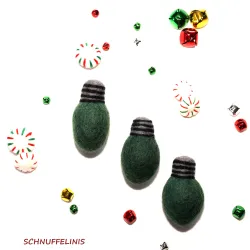 Lichterkette aus Filz, Weihnachtsfilz, Filzkugeln Lichterkette, Filz