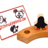 Motivstecker Pinguin Holzstecker, Kinder Pinguin Holz Jahresringstecker