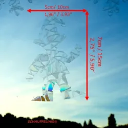 Set invernale di nuvole fiocco di neve immagini finestre con arcobaleno