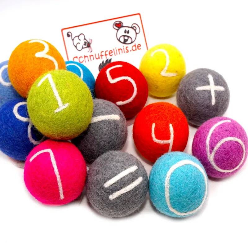 counting felt balls, XXL felt color sorting set Montessori toy toddler