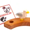 Birthday wooden ring, wood animal set, Birthday plug Seagull bird