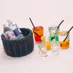 Gnome drink sets, Miniature drinks, Cocktail set,