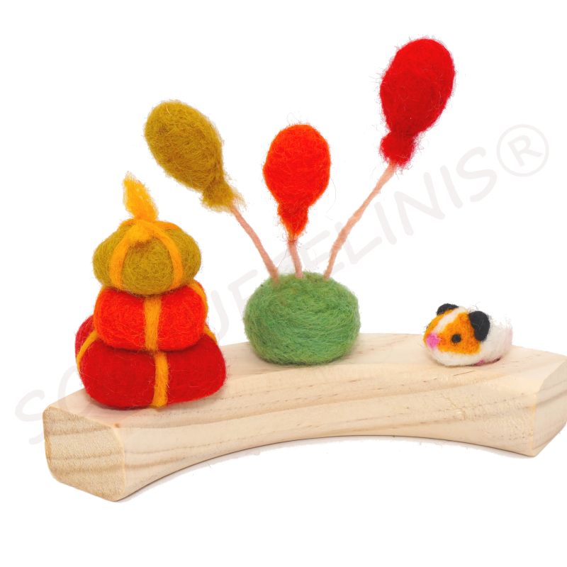 Luftballons Geburtstagsringe Filzstecker 8 Schnuffelinis