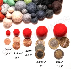 3cm Filzkugeln, Katzenspielbälle Pompoms Schmuckperlen und Baby Mobile