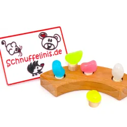 Motivstecker Leuchtsteine Holzstecker, Kinder STeine Holz Jahresringstecker