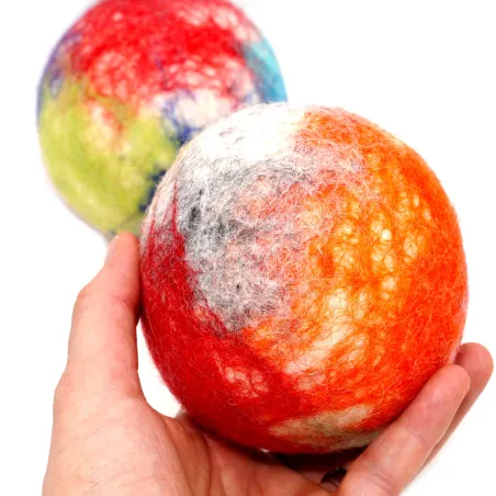 Filzkbälle XXL 10cm, leise Spielbälle Filz, waschbare Filzbälle Kugeln