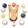 Set de boules feutre lanceur, candy set boules feutre bois cadeau