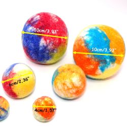 Filzbälle 10cm bunt Filzkugeln Schnuffelinis