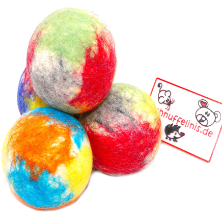 Filzbälle 10cm bunt Schnuffelinis