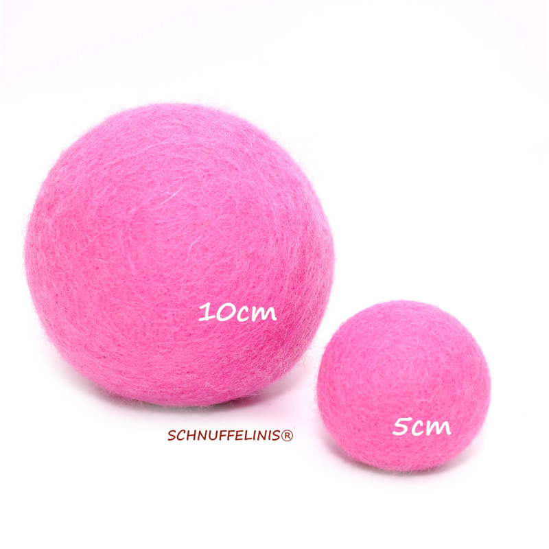 Filzkugeln rosa Bälle XXL Schnuffelinis