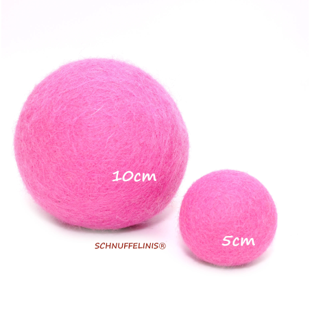 Filzkugeln rosa Bälle XXL Schnuffelinis