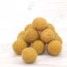 Felt balls 4 sizes mix yellow 50pcs.