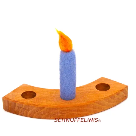 Felt candles felted, Felt candle wet felted, candle for toddler & kids