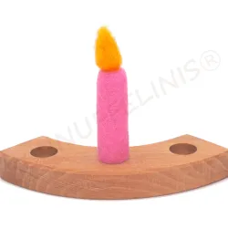 Felt candles felted, Felt candle wet felted, candle for toddler & kids