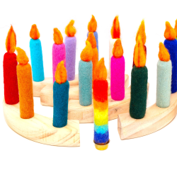 Filzkerzen Kerze pink 12 Schnuffelinis