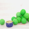 Felt balls 4 sizes mix green 50pcs.