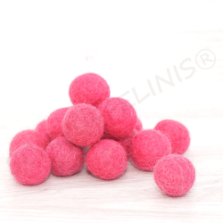Filzkugeln 3 Größen lilapink Mix