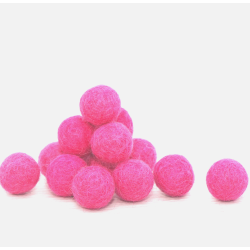 Felt balls 3 sizes mix