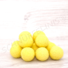 Felt balls 3 sizes mix yellow 50pcs.