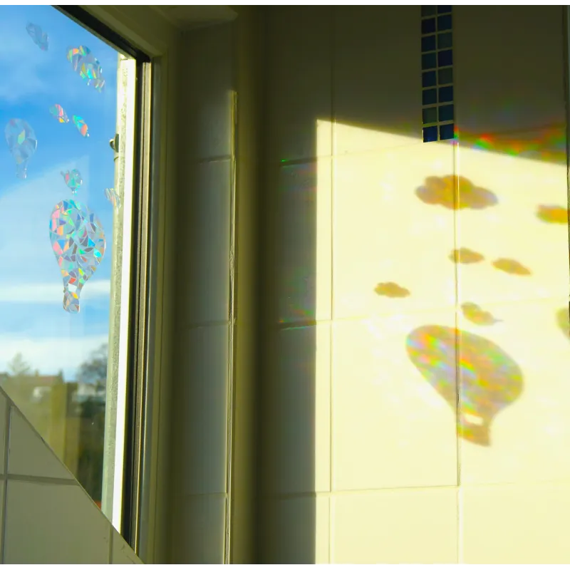 Heißluftballon Wolken Sticker, Regenbogen Fenster Sonnenfänger Jungen