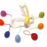 felt balls eggs, felted easter eggs, easter nesting