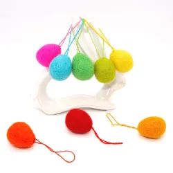 felt balls eggs, felted easter eggs, easter nesting