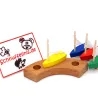 Motivstecker Boot Holzstecker, Segelboot Holz Jahresring Kinder