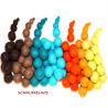 Felt balls nature mix 70pcs. set