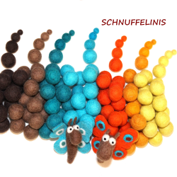 Felt balls nature mix 70pcs. set