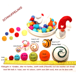 Felt balls nature mix 70pcs. set
