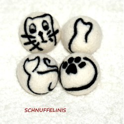 Cat toy felt balls cats