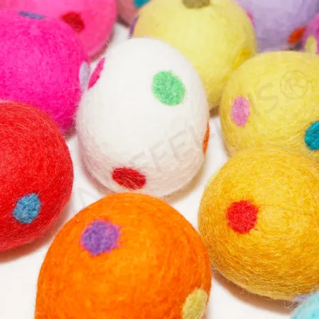 Easter eggs, felted Easter egg, XXL eggs polka dots, polka dotted eggs